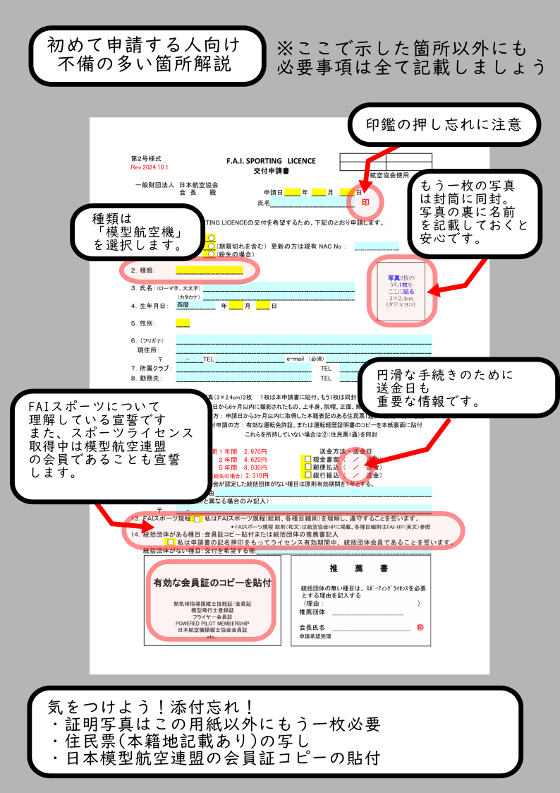 FAIの申請で不備が多いポイントを記しました