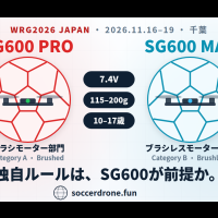 SG600シリーズが公式機体？千葉で開催予定のドローンサッカー