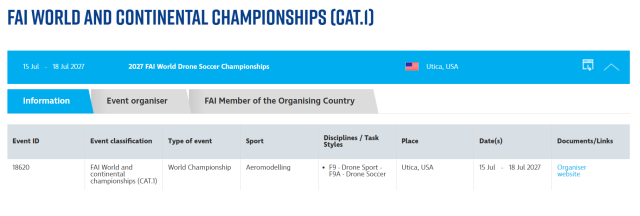 FAIの公式ページに記載されている2027WDSCスケジュール
