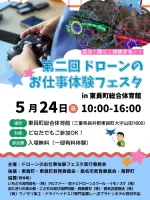 第二回ドローンお仕事フェスタ案内表面